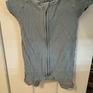 Little Sleepies Blue Ribbed Bodysuit